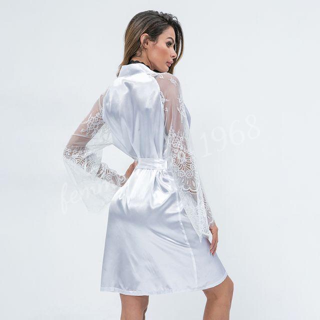 Floral Lace Long Sleeve Robe